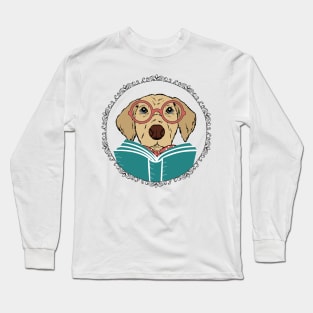 Reading Dog Long Sleeve T-Shirt